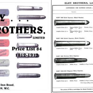 Eley 1912-1913 Brothers Ltd. Gun, Pistol & Rifle Ammo Catalog
