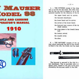 Mauser 1898 FN - 1910 Catalog Rifle and Carbine Operators Manual