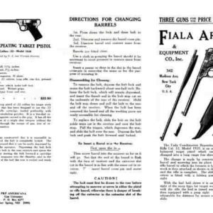 Fiala Arms Co 1920 Flyer