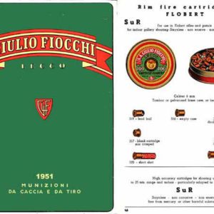 Fiocchi 1951 Ammunition (Italian) Catalog