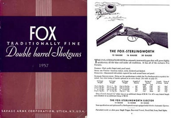 AH Fox 1937 Double Barrel Shotguns Catalog - GB-img-0
