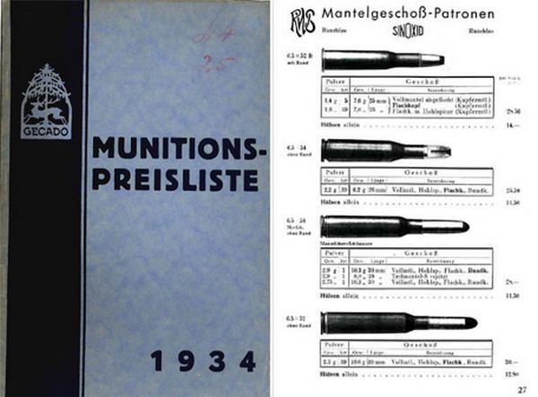 G.C. Dornheim 1934 Munitions Preisliste - GB-img-0