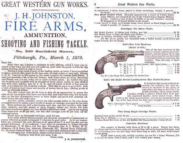 Great Western Gun Works 1879 Catalog, JH Johnston - GB-img-0