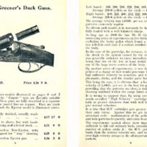 WW Greener 1930 Circa Wildfowl Gun Catalog