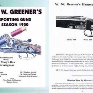 WW Greener 1920 Sporting Guns and Accessories Catalog