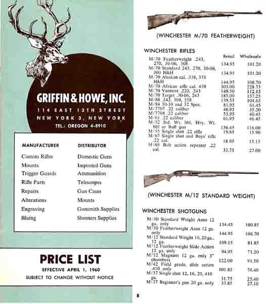 Griffin & Howe 1960 Gun Catalog - GB-img-0