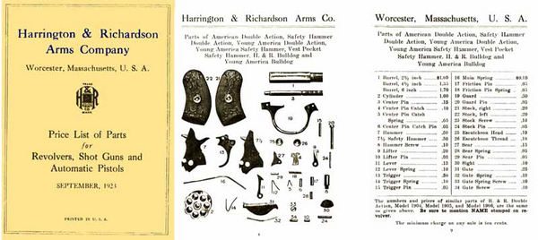Harrington & Richardson Arms 1923 Component Parts Catalog - GB-img-0