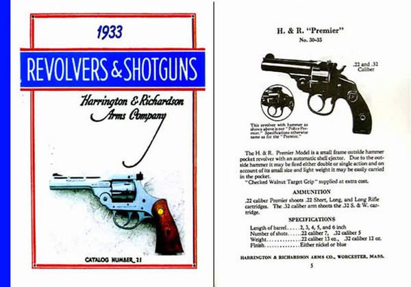 Harrington & Richardson Arms 1933 Gun Catalog - GB-img-0