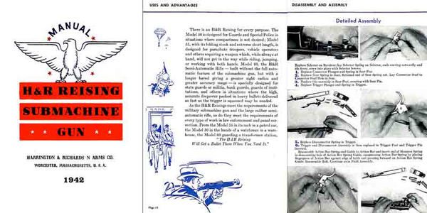 Harrington & Richardson Arms 1942 Reising Submachine Manual - GB-img-0