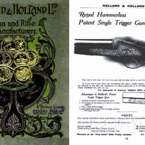 Holland & Holland 1910 -1912 circa Gun Catalog