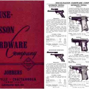 House-Hasson Hardware Co, Knoxville-Chattanooga 1954 Gun Catalog