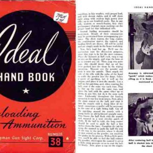 Ideal 1951 No. 38 Hand Book of Ammunition & Reloading