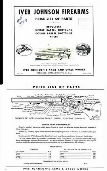 Iver Johnson 1949 Parts and Price Catalog - GB-img-0