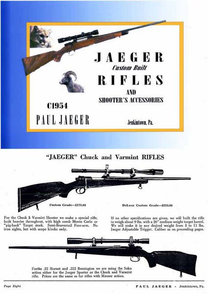 Jaeger Custom Jaeger Custom Built Rifles & Accessories 1954 Catalog - GB - Books at ...