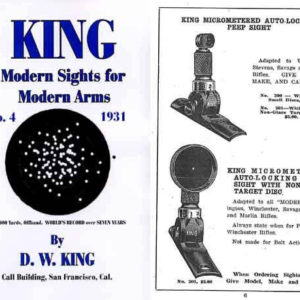 King Modern Sights 1931 Catalog