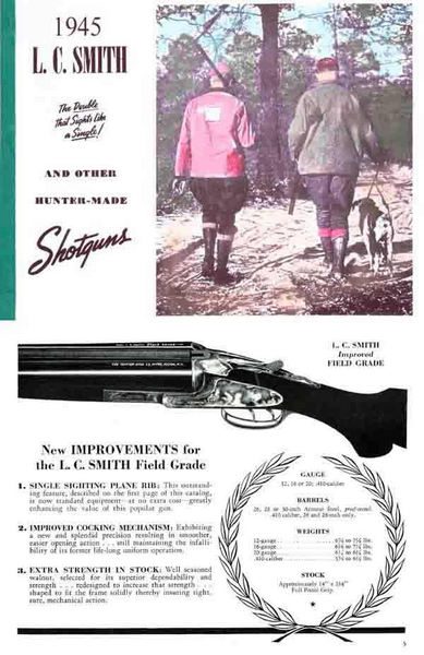 LC Smith 1945 Shotguns, Rifles and Pistols Catalog - GB-img-0