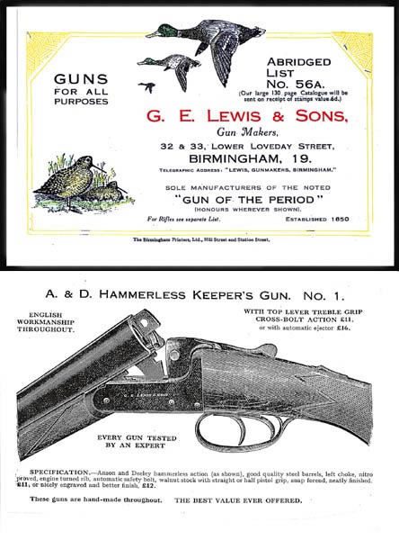 GE Lewis & Sons 1936 ( UK ) Gun Catalog (short) - GB-img-0