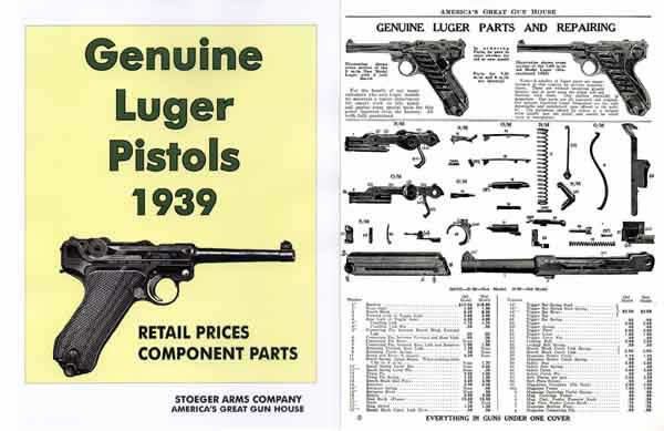 Genuine Luger Pistols 1939 Stoeger Gun & Parts Catalog - GB-img-0