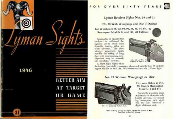Lyman 1946 Gun Sights Catalog #31 - GB-img-0