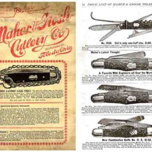 Maher & Grosh (Toledo) 1908 Circa Knives and Guns Catalog