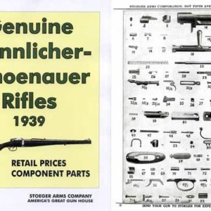 Steyr-Mannlicher Schoenauer Repeating Sporting Rifles 1939 Stoeger Gun & Parts Catalog