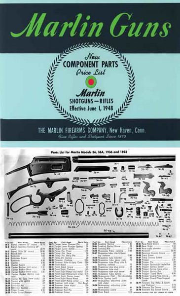 Marlin 1948 Rifles And Shotguns - Component Parts Catalog - Cornell ...