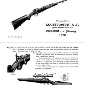 Mauser 1928, The Original Magazine Sporting Rifles- Manual & Catalog