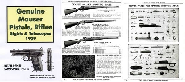 Mauser 1939 Genuine Pistols, Rifles & Parts Stoeger Gun Catalog - GB-img-0