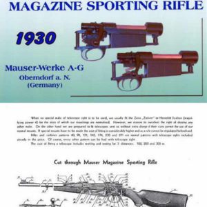 Mauser 1930 Sporting Magazine Rifles and Pistols Catalog & Manual