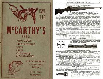 McCarthy's (New Zealand guns & access.) 1960 Gun Catalog - GB-img-0