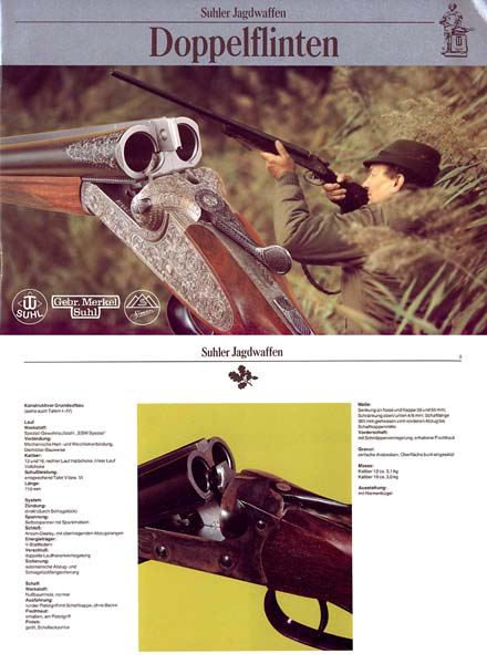 Merkel 1985  Suhl Simson Doppelflinten Gun Catalog - GB-img-0