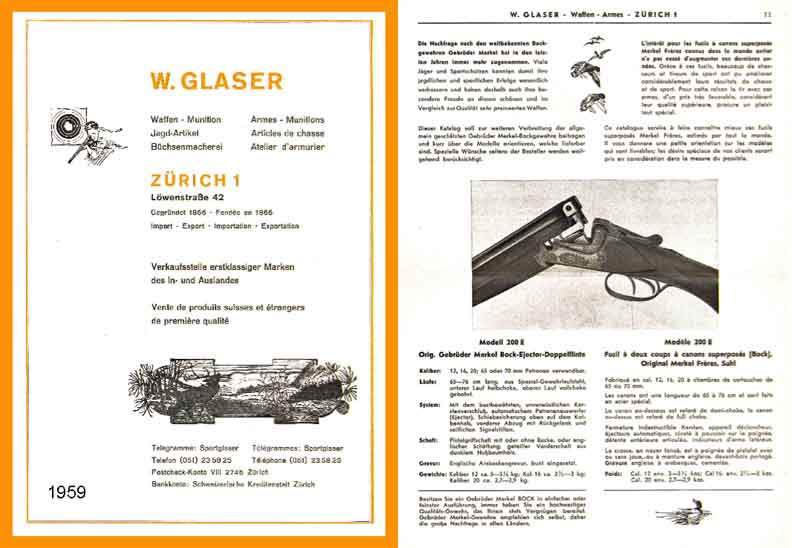 Merkel 1959 Glaser Waffen Catalog - GB-img-0