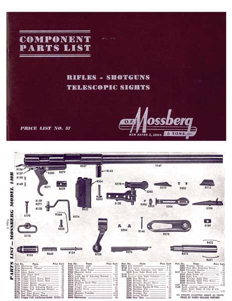 Mossberg 1958 Component Parts Catalog - GB-img-0