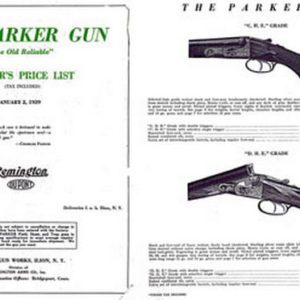 Parker 1939 Gun "Old Reliable" Dealer's Price Catalog