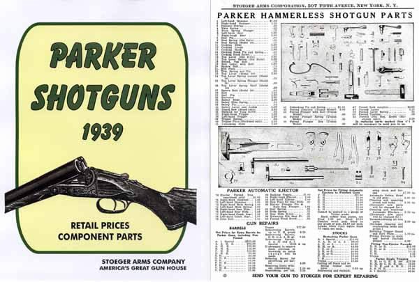 Parker 1939 Shotguns & Parts Stoeger Catalog - GB-img-0