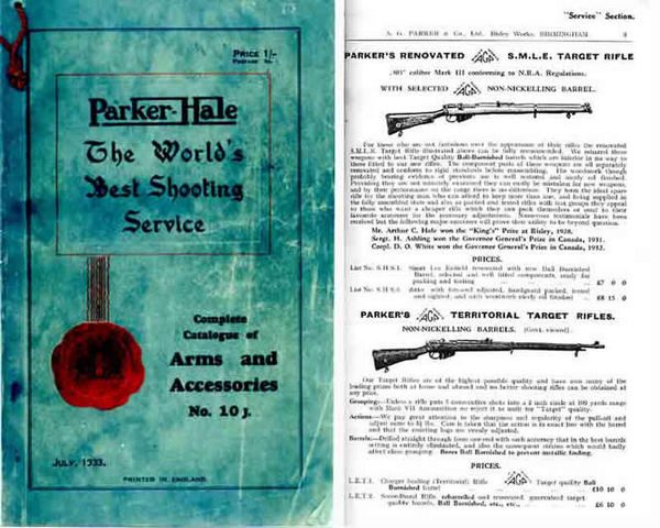 Parker Hale 1933 Catalogue of Arms and Accessories # 10 J (UK) - GB-img-0