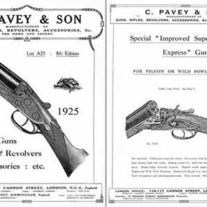 C. Pavey 1925 & Son Sporting Gun Catalog - London, Eng.