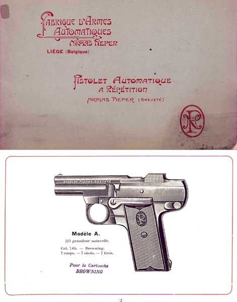 Pieper 1913  Automatic Pistol - Model A, B, C Manual - GB-img-0