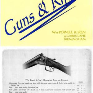 William Powell & Sons Gun & Rifle 1912 Catalog