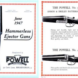 William Powell Gun Catalog 1947 Birmingham, England