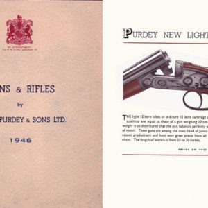 Purdey 1946 James & Sons Ltd. Catalog