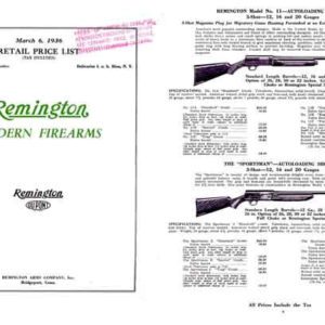 Remington 1936 Gun Catalog