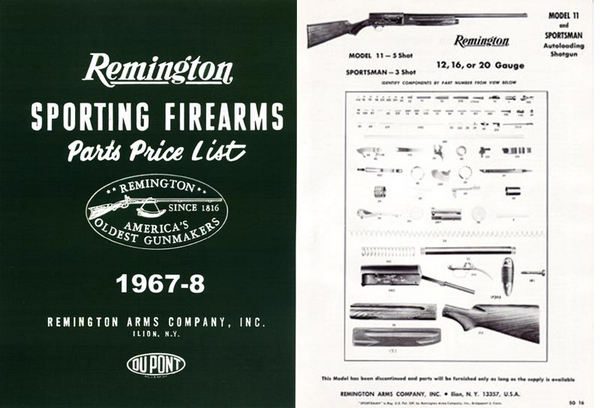 Remington 1967-8 Firearms Parts Catalog - GB-img-0