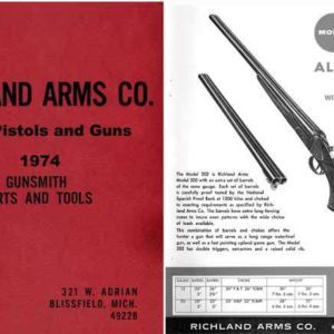 Richland Arms (Blissfield, MI) 1974 Gun Catalog