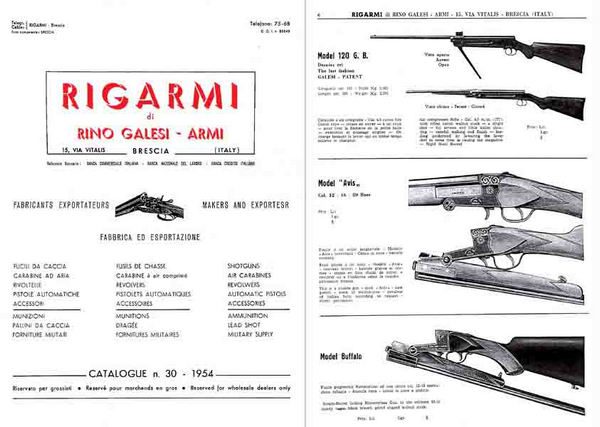 Rigarmi Arms 1954 Gun Catalog - GB-img-0