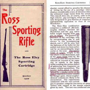 Ross 1908 Rifle and Eley Cartridge Catalog (Canada)