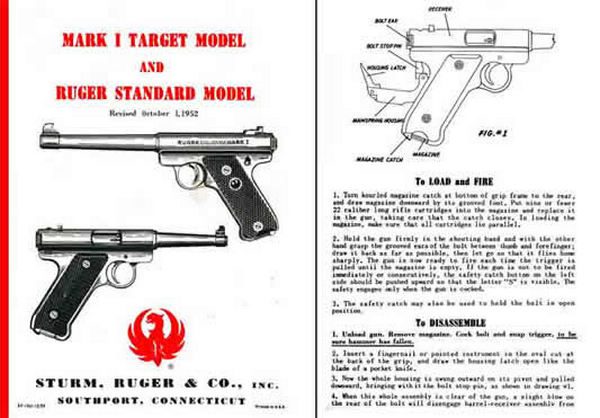Ruger Mark I 1959 Target & Standard Manual - GB-img-0