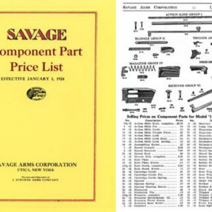 Savage 1924 Component Parts Catalog