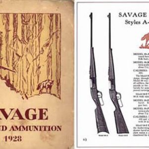 Savage 1928 Arms and Ammunition Catalog