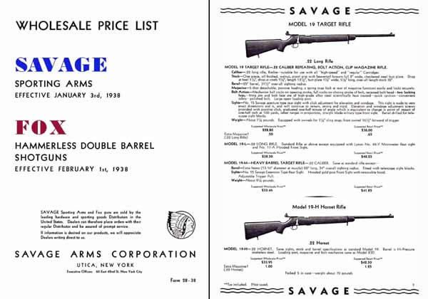 Savage 1938 Sporting Arms & Fox Double Barrels Shotguns Catalog- GB-img-0